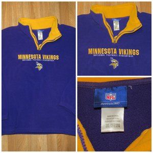 Reebok NFL 1/2 Zip Fleece Sweater / Minnesota Vikings / Mens 2XL